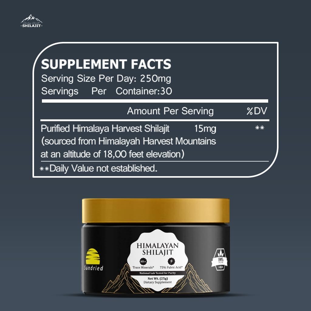 Pure Himalayan Shilajit Resin 25g | Organic, Lab-Tested | Energy Boost, Immune Support & Detox