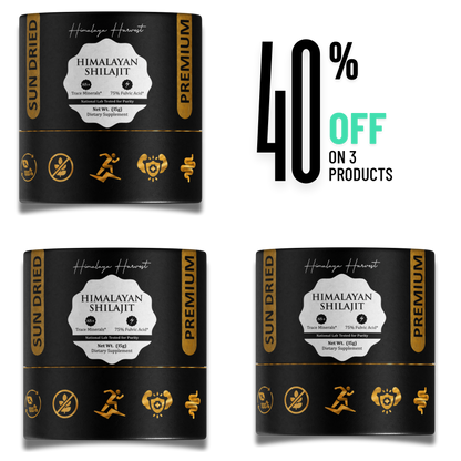 Pure Himalayan Shilajit Gold Resin, Grade | 85+ Trace Minerals & Fulvic Acid | 15g \