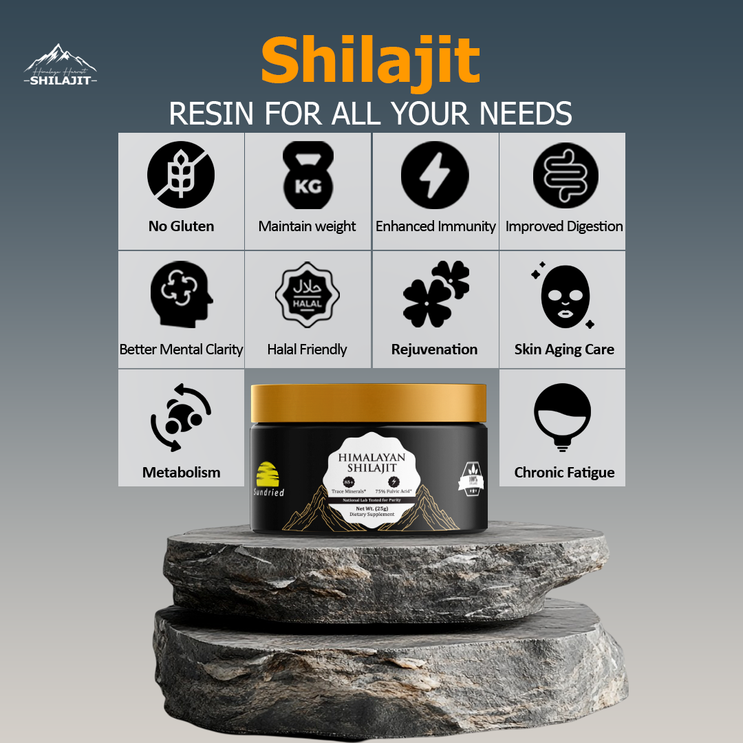 Pure Himalayan Shilajit Resin 25g | Organic, Lab-Tested | Energy Boost, Immune Support & Detox