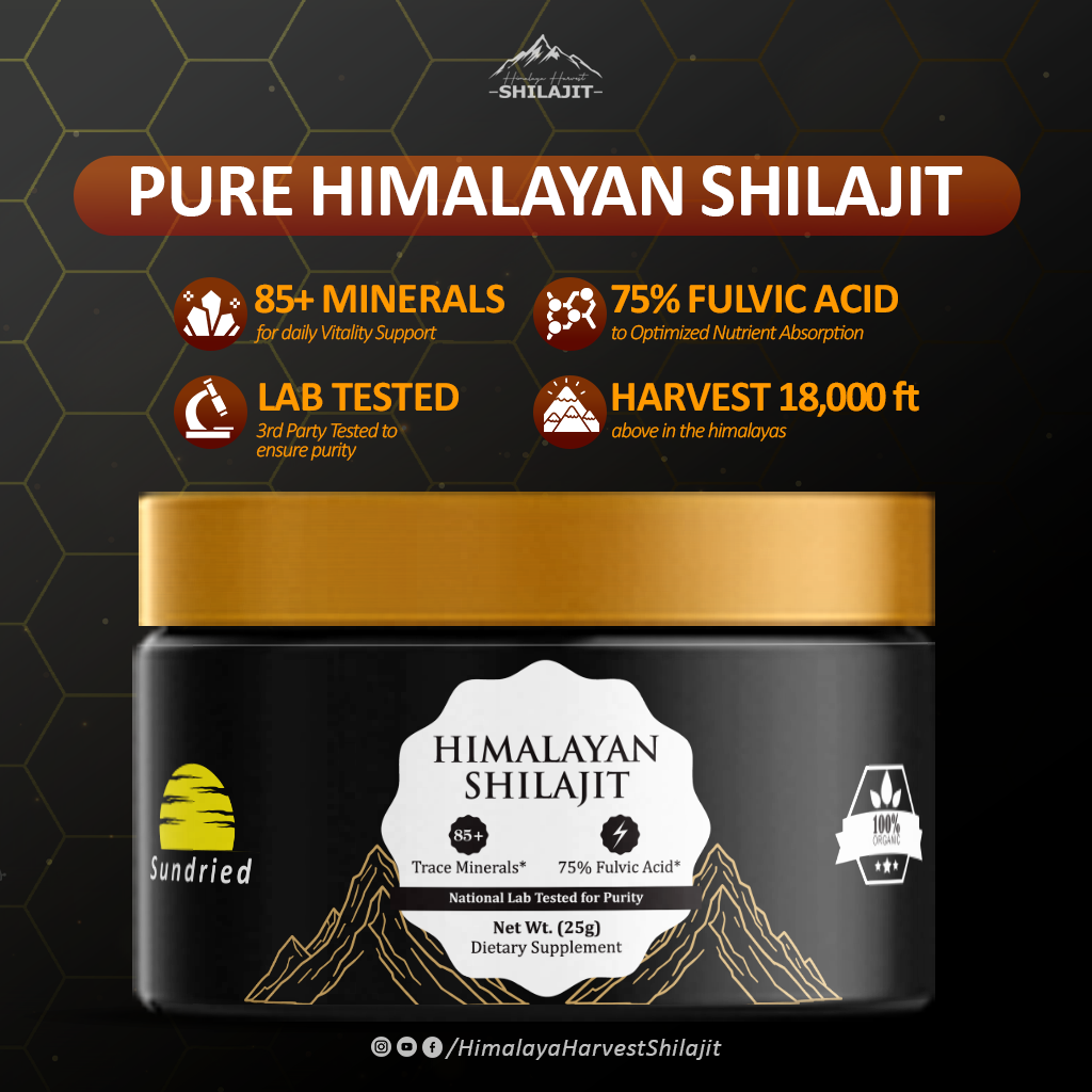 Pure Himalayan Shilajit Resin 25g | Organic, Lab-Tested | Energy Boost, Immune Support & Detox
