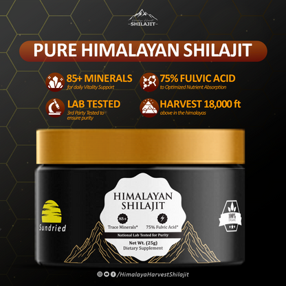 Pure Himalayan Shilajit Resin 25g | Organic, Lab-Tested | Energy Boost, Immune Support & Detox